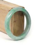 Baikalla Jewelry Jadeite Jade Bangle Bracelet Genuine Burmese Forest Green Jadeite Jade Bangle Bracelet (58.23 mm)