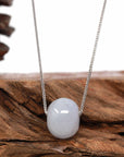 Baikalla Jewelry Jade Pendant Necklace Baikalla™ "Good Luck Button" Necklace Light Lavender Jade Lucky KouKou Pendant Necklace