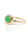 Baikalla Jewelry Jadeite Engagement Ring Baikalla™ "Daria" 18k Rose Gold Natural Imperial Jadeite Engagment Ring