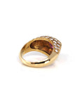 Baikalla Jewelry 18K Gold Tourmaline Ring 18k Yellow Gold Natural Pink Tourmaline Diamond Pinky Ring