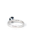 Baikalla Jewelry Gold Sapphire Ring 18k White Gold Natural Blue Sapphire Ring with Diamonds