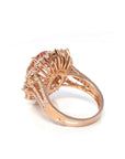Baikalla Jewelry 14K Gold Morganite Ring 14k Rose Gold Natural 4.65ct 2.1CTW Morganite Ring with Diamonds