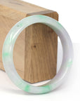 Baikalla Jewelry Jadeite Jade Bangle Bracelet Genuine Burmese Lavender & Green Jadeite Jade Bangle Bracelet ( 59.21 mm )