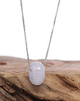 Baikalla Jewelry Jade Pendant Necklace Baikalla "Good Luck Button" Necklace Lavender Jadeite Jade Lucky KouKou Pendant Necklace