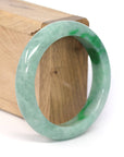 Baikalla Jewelry Jadeite Jade Bangle Bracelet Genuine Burmese Forest Green Jadeite Jade Bangle Bracelet ( 56.05 mm )