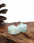 Baikalla Jewelry genuine jadeite carving Genuine Burmese Green Jadeite Jade PiXiu Pendant Necklace