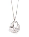 Baikalla Jewelry gemstone jewelry 18k White Gold Necklace With Zircon