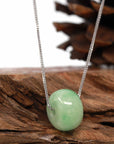 Baikalla Jewelry Jade Pendant Necklace Baikalla™ "Good Luck Button" Necklace Real Rich Green Jade Lucky KouKou Pendant Necklace