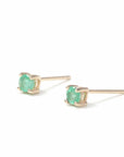 Baikalla Jewelry Gold Gemstone Earrings Baikalla™ 14K Classic Yellow Gold Natural Emerald Earrings
