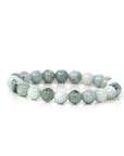Baikalla Jewelry jade beads bracelet Jadeite Jade 10mm Round Blue Green Beads Bracelet (10mm)