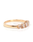 Baikalla Jewelry Jadeite Engagement Ring Baikalla "5 Stone Anniversary" 18k Rose Gold Natural Ice Jadeite Band