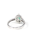 Baikalla Jewelry Gold Emerald Ring 18k White Gold Natural Emerald Ring with Diamonds