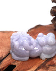 Baikalla Jewelry genuine jadeite carving Baikalla™ Pi Xiu Genuine Burmese Lavender Jadeite Jade PiXiu Pendant Necklace (FengShui Lucky)