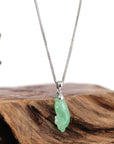 Baikalla Jewelry Jade Pendant Necklace Baikalla c Lucky Fish Carving Pendant Necklace Natural Jadeite Jade JG151
