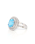 Baikalla Jewelry Gemstone Ring Baikalla™ Sterling Silver Swiss Blue Topaz Ring