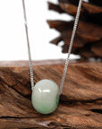 Baikalla Jewelry Jade Pendant Necklace Baikalla™ "Good Luck Button" Necklace Real Rich Green Jade Lucky KouKou Pendant Necklace