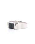Baikalla Jewelry Gold Jadeite Jade Ring Baikalla™ "Classic Emerald Style" Genuine Burmese Emerald Cut Black Jadeite Jade Engagement Ring