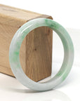 Baikalla Jewelry Jadeite Jade Bangle Bracelet Baikalla™ "Classic Bangle" Genuine Burmese Green Jadeite Jade Bangle Bracelet (58.4 mm)