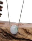 Baikalla Jewelry Jade Pendant Necklace Baikalla "Good Luck Button" Necklace Green & Lavender Jadeite Jade Lucky Tong Tong Pendant Necklace