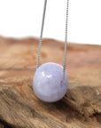 Baikalla Jewelry Jade Pendant Necklace Baikalla™ "Good Luck Button" Necklace Real Lavender Jade Lucky KouKou Pendant Necklace