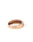 Baikalla Jewelry Gold Sapphire Ring 18k Rose Gold Natural Ruby Channel Set Band Ring with Diamonds