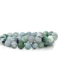 Baikalla Jewelry jade beads bracelet 6.5 inches Genuine Jadeite Jade 10mm Round Blue Green Multiple Color Beads Bracelet (10mm)