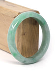 Baikalla Jewelry Jadeite Jade Bangle Bracelet Genuine Burmese Forest Green Jadeite Jade Bangle Bracelet (58.23 mm)