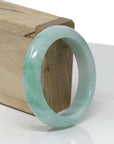 Baikalla Jewelry Jadeite Jade Bangle Bracelet Genuine Burmese High-End Green Jadeite Jade Bangle Bracelet (54.3mm)