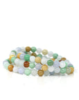 Baikalla Jewelry jade beads bracelet Genuine Jadeite Jade Round Multiple Colors Beads Bracelet ( 7 mm)