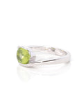 Baikalla Jewelry Baikalla™ Gemstone Collection Sterling Silver Genuine Peridot Oval Bypass Ring