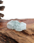 Baikalla Jewelry genuine jadeite carving Genuine Burmese Ice Jadeite Jade PiXiu Pendant Necklace