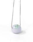 Baikalla Jewelry Jade Pendant Necklace Baikalla™ "Good Luck Button" Necklace Real Lavender Jade Lucky TongTong Pendant Necklace