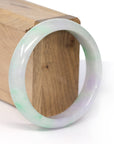 Baikalla Jewelry Jadeite Jade Bangle Bracelet Genuine Burmese Lavender & Green Jadeite Jade Bangle Bracelet ( 59.21 mm )