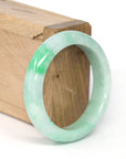Baikalla Jewelry Jadeite Jade Bangle Bracelet Genuine Burmese Vibrant Green Jadeite Jade Bangle Bracelet (53 mm)