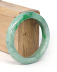 Baikalla Jewelry Jadeite Jade Bangle Bracelet Genuine Burmese Forest Green Jadeite Jade Bangle Bracelet ( 56.05 mm )