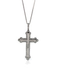 Baikalla Jewelry 24K Pure Yellow Gold Pendant 18K White Gold Cross Pendant Necklace With Diamond