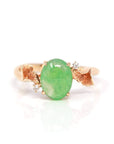 Baikalla Jewelry Jadeite Engagement Ring 5 Baikalla™ "Aretha" 18k Rose Gold Natural Imperial Jadeite Morning Glory Engagement Ring