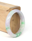 Baikalla Jewelry Jadeite Jade Bangle Bracelet Genuine Burmese Lavender & Green Jadeite Jade Bangle Bracelet ( 53.38 mm )