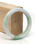 Baikalla Jewelry Jadeite Jade Bangle Bracelet Baikalla™ "Classic Bangle" Genuine Burmese Green Jadeite Jade Bangle Bracelet (58.4 mm)