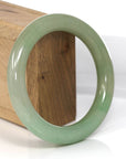 Baikalla Jewelry Jadeite Jade Bangle Bracelet Genuine Burmese Yellowish Green Jadeite Jade Bangle (58.32 mm)