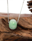 Baikalla Jewelry Jade Pendant Necklace Baikalla™ "Good Luck Button" Necklace Real Blue-Green Jade Lucky TongTong Pendant Necklace