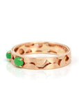 Baikalla Jewelry Jadeite Engagement Ring Baikalla™ "Orla" 18k Rose Gold Natural Imperial Jadeite Wedding Band