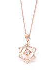 Baikalla Jewelry gemstone jewelry Pendant Only 18k Rose Gold Star Necklace with CZ