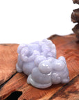 Baikalla Jewelry genuine jadeite carving Baikalla™ Pi Xiu Genuine Burmese Lavender Jadeite Jade PiXiu Pendant Necklace (FengShui Lucky)