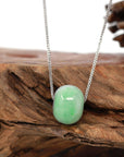 Baikalla Jewelry Jade Pendant Necklace Baikalla™ "Good Luck Button" Necklace Real Blue-Green Jade Lucky TongTong Pendant Necklace