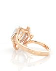 Baikalla Jewelry Jadeite Engagement Ring Baikalla™ 18k Rose Gold Natural Ice Jadeite Engagement Ring With Diamonds