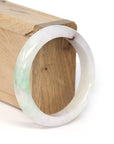 Baikalla Jewelry Jadeite Jade Bangle Bracelet Genuine Burmese Light Lavender & Green Jadeite Jade Bangle Bracelet( 56.33 mm )