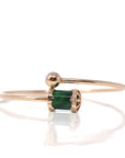 Baikalla Jewelry Gold Jade Bracelet 18k Rose Gold Lucky TongTong Jadeite jade Oval Bracelet Bangle W/ Diamonds