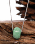 Baikalla Jewelry Jade Pendant Necklace Baikalla™ "Good Luck Button" Necklace Real Rich Green Jade Lucky KouKou Pendant Necklace