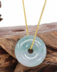 Baikalla Jewelry Jade Pendant Necklace Baikalla "Good Luck Button" Necklace Green Jadeite Jade Pendant For Men